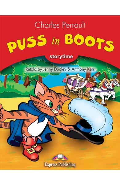 Literatură adaptată Puss in Boots cu Audio CD