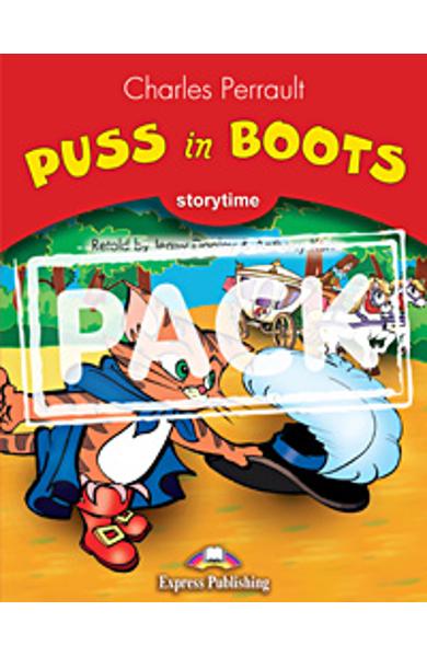 Literatura adaptata pt. copii Puss in Boots set cu multi-rom (carte + multi-rom)