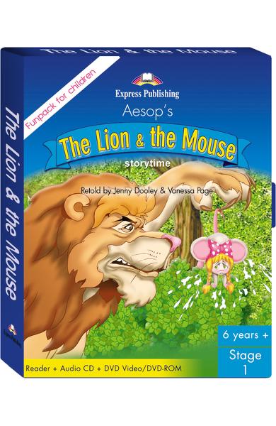 LITERATURA ADAPTATA PT. COPII THE LION AND THE MOUSE FUNPACK ( CARTE + AUDIO CD + DVD ) 978-1-84558-502-0