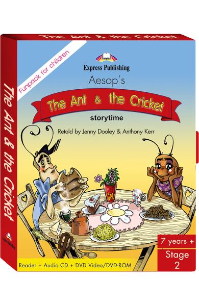 LITERATURA ADAPTATA PT. COPII THE ANT AND THE CRICKET FUNPACK ( CARTE + AUDIO CD + DVD ) 978-1-84558-606-5