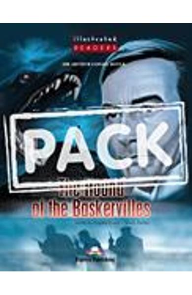 Literatura adaptata pt. copii benzi desenate The Hound of Baskervilles cu multi-rom (audio CD + DVD) 