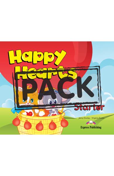 Curs limba Engleza - Happy Hearts Starter - Pachetul elevului 2 ( manual elev + MULTI-ROM + figurine de carton + abtipilduri) 978-1-4715-0731-1