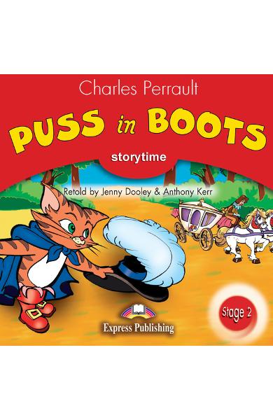 Literatură adaptată Puss in Boots cu Audio CD